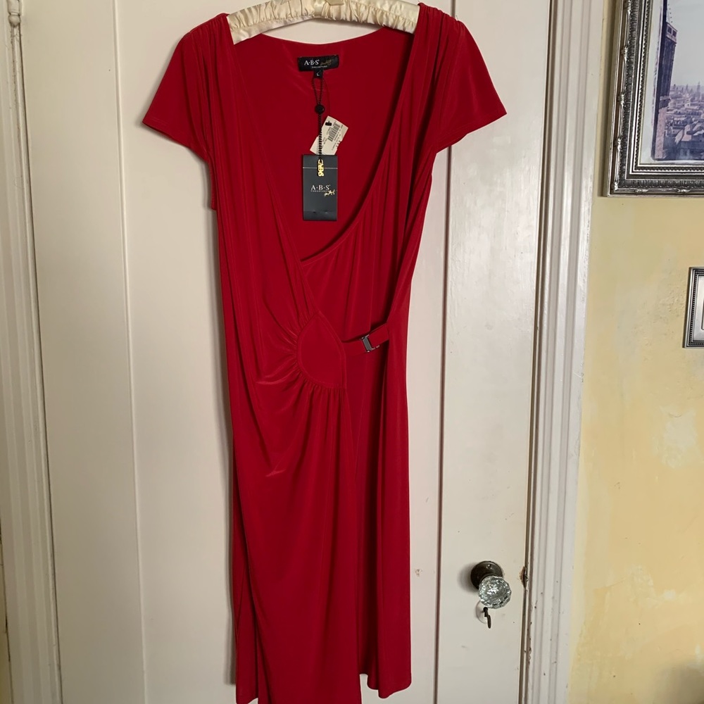 ABS Red wrap dress